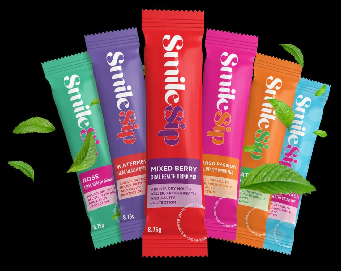 Smile Sip oral health drink packets